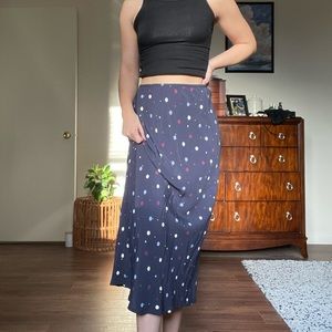 eddie bauer polka dot maxi skirt